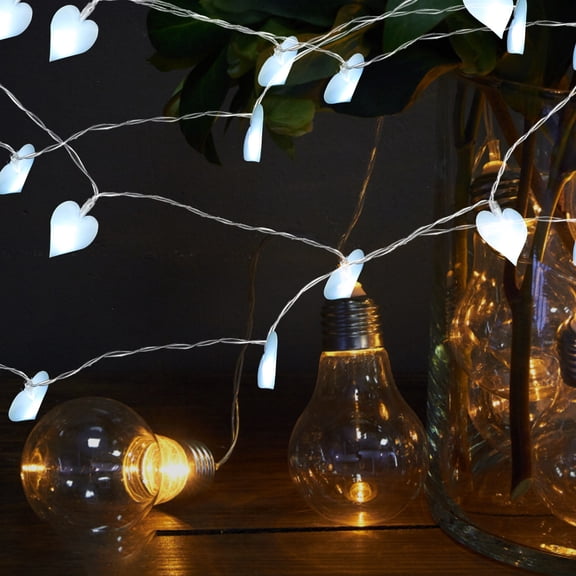 BESTYASH Heart String Lights for Valentines Day Wedding Party Decor, Romantic Fairy LED Lighting