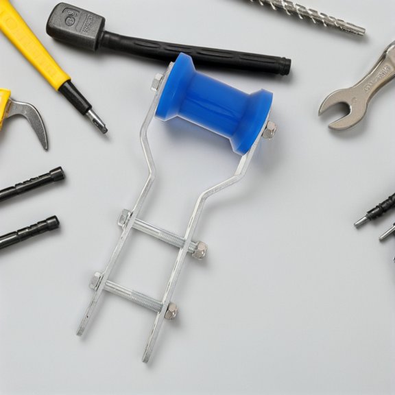 BESTYASH Boat Trailer Guides with Rubber Rollers and Adjustable Brackets for Effortless Hull Alignment and Support
