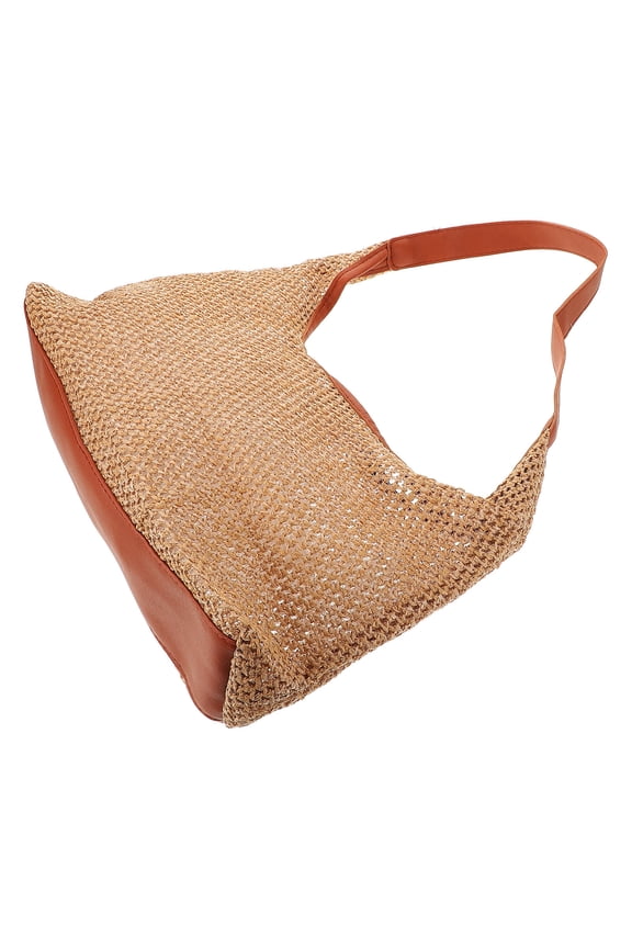 Bog Beach Bag Woven Tote Bag Assorted Color 1Set For Beach Holiday Travel