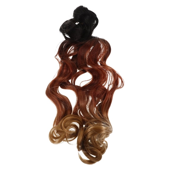 BESTYASH Hair Extensions for Braids Curly Extension High Temperature Silk Coffee 1Pcs for Women
