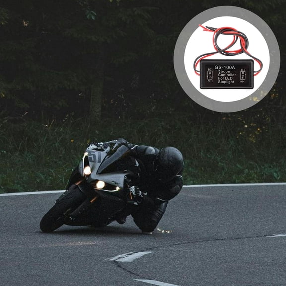 BESTYASH Black LED Brake Light Flasher Module for Car Tail Lights Easy Install