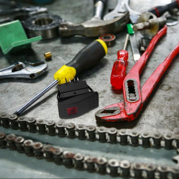 BESTYASH Brake Stop Lights Multi Plastic Rocker Toggle Switch for Marine Yacht RV and Automotive Illumination 1Set