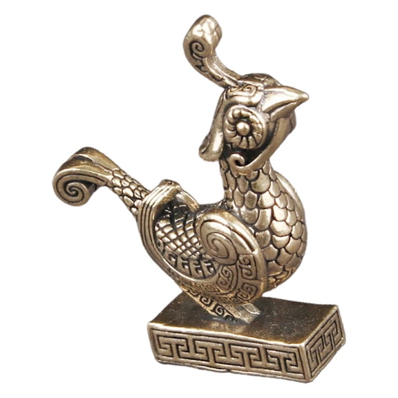 BESTYASH Brass Animal Decoration Golden Brass Craft Figurine 1Set Retro Style Desktop Accessory