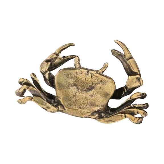 BESTYASH Brass Animal Figurine Crab Sculpture for Car Dashboard and Nautical Beach Decor