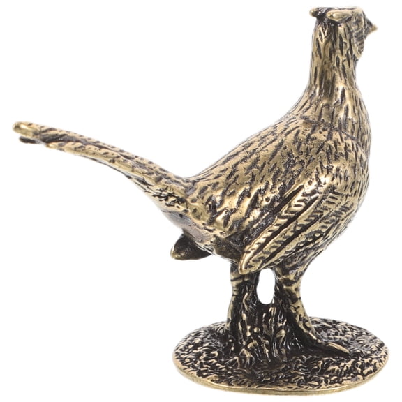 BESTYASH Brass Animal Figurine Pheasant with Sturdy Base for Stylish Table and Shelf Decor