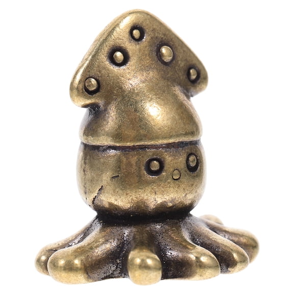 BESTYASH Brass Animals Cuttlefish Figurine Golden 1Set