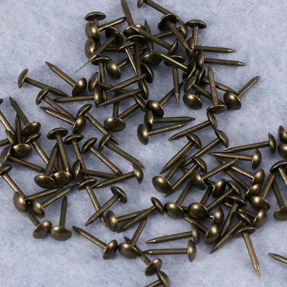 BESTYASH 100pcs Brass Antique Nails for Home Decor with Smooth Finish, Decorative Tacks in Multiple Colors