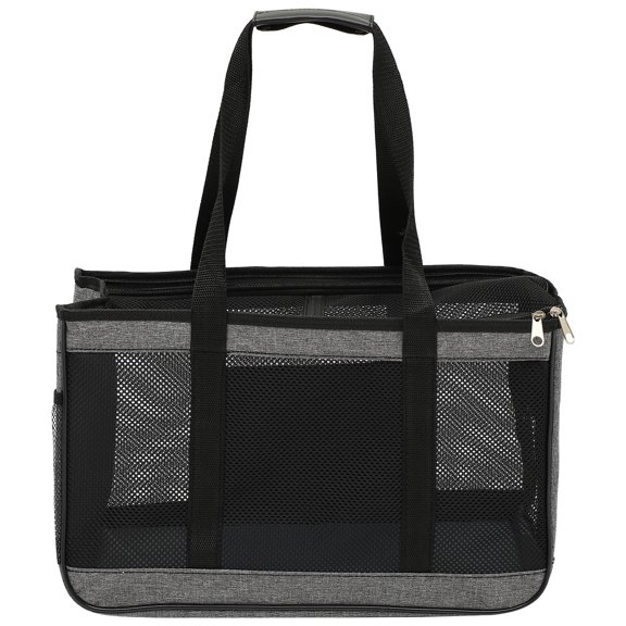 BESTYASH Breathable Cat Carrier Bag Oxford Cloth Grey for Walking 1Pcs