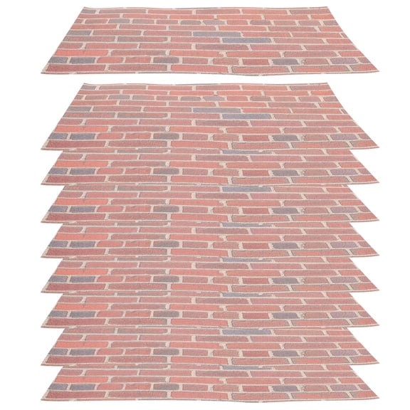 BESTYASH Brick Peel and Stick Wallpaper Self Adhesive Red Brick Texture for Dollhouse Decoration