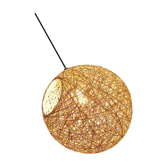 BESTYASH Brown Decorative Hanging Lamp for Home Decor and Lighting in Plastic Material, Round Shape, Ideal for Cafe and Bar