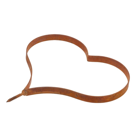 BESTYASH Brown Rusty Metal Heart Garden Stake Vintage Valentine Yard Decoration