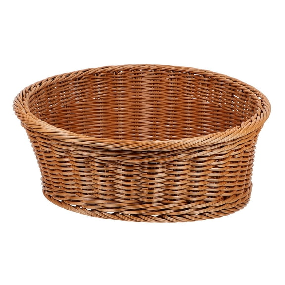 BESTYASH Brown Woven Food Storage Basket with Drainable Feature and Fine Craftsmanship