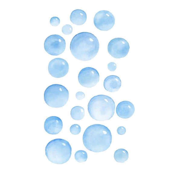 BESTYASH Bubbles Pattern Sky Blue Wall Sticker DIY Removable Wall Decal for Bedroom Decor