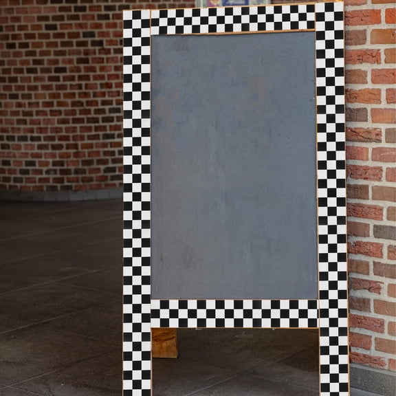 BESTYASH Bulletin Board Borders Checkered Wall Sticker Vinyl Trim for Classroom Bathroom and Furniture Decor