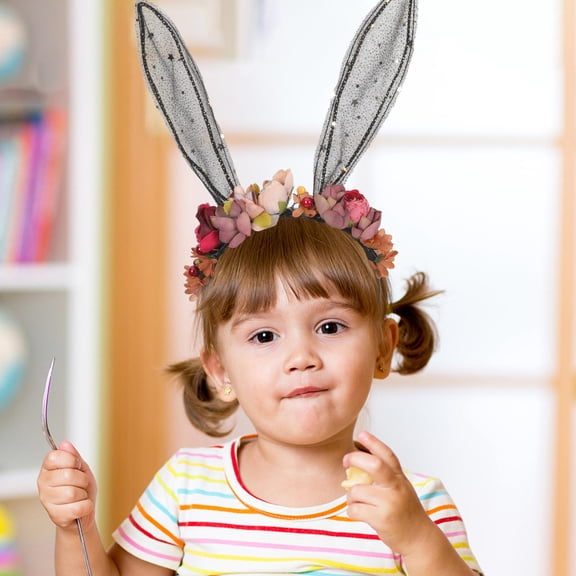 BESTYASH Bunny Ears Hairbands Hair Decor for Stage Performance Families 1Pack