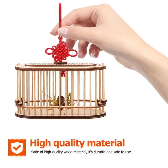 BESTYASH Butterfly Net Enclosure Natural Wood Insect Case Brown Breeding 1Pcs