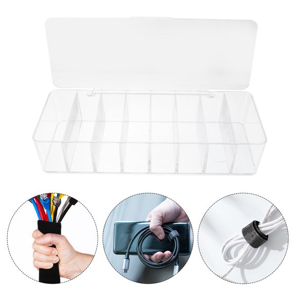 BESTYASH White Plastic Cable Organizer Box for Wire Management, 1 Piece - Ideal Cable Storage Solution for Home and Office