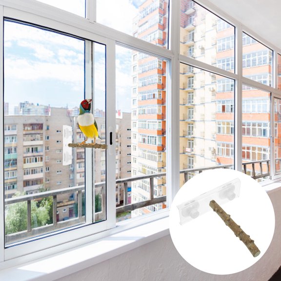 BESTYASH Cage Attachment Bird Perch for Birds Wood Grinding Beak 1Pack