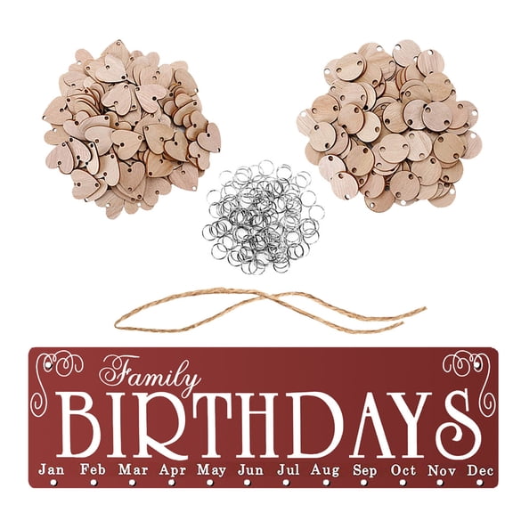 BESTYASH Red Hanging Calendar Plate with Notice Board for Celebrations and Events, 1 Set