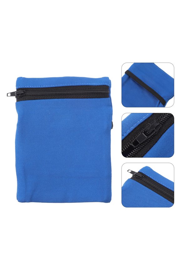 Camping and Concerts Running Phone Pouch Lightweight Arm Bag Blue Polyester 1Set