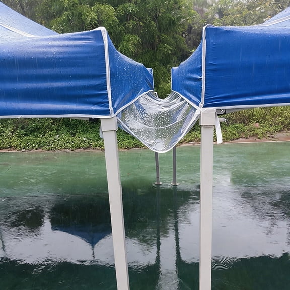 BESTYASH Canopy Rainwater Gutter Transparent Heavy Duty Tent Drainage System for Outdoor Pavilion