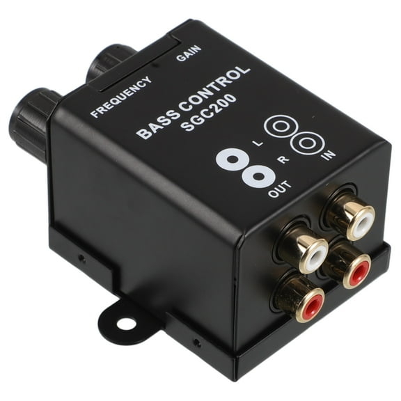 BESTYASH Audio Bass Knob Car Rca Remote Amplifier Black 1Pack