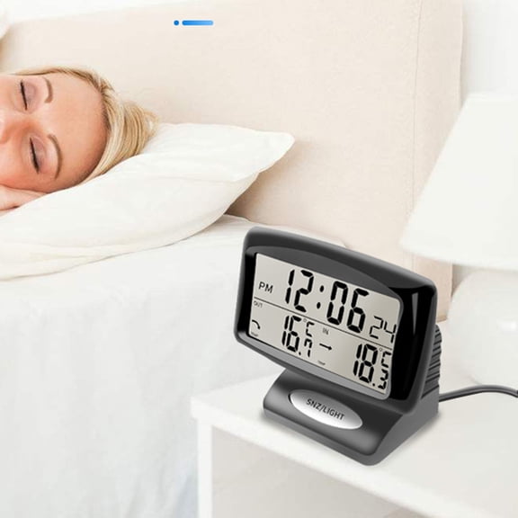 BESTYASH Car Dashboard Thermometer Universal Electronic Temperature Meter Black 1Pcs Dual Temperature Measurement