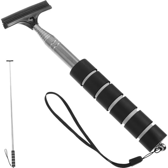 BESTYASH Car Rearview Mirror Squeegee Black Retractable Glass Window Cleaning Tool