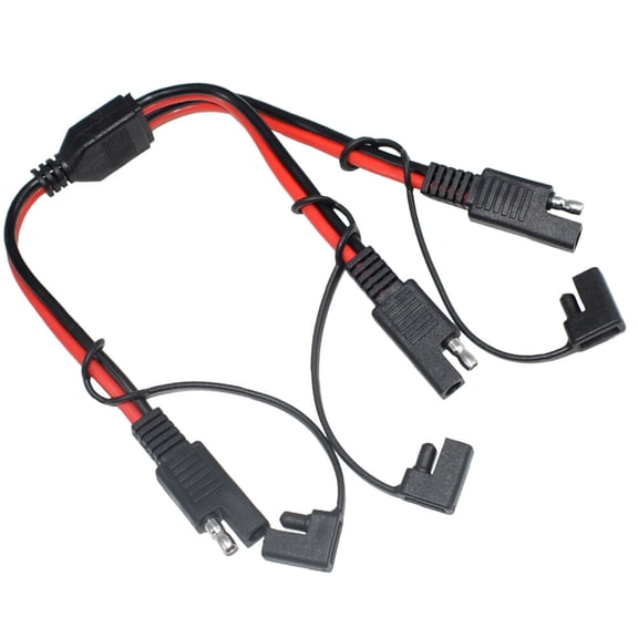 BESTYASH Black Car SAE Disconnect Cable with Dual SAE Ports, Low Heat Power Cable for Automotive Use