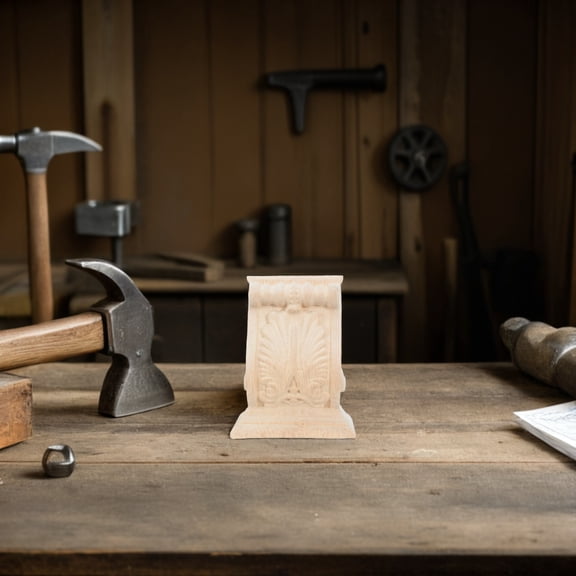 BESTYASH Carved Wood Corbels Brackets with Reinforced Base for Fireplace Mantels and Wedding Arch Decorations