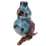 BESTYASH Ceramic Ocarina Blue Floral Design Portable for Beginners and Advanced Players