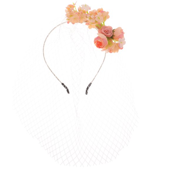 BESTYASH Chic Multi Color Flower Veil Headwear with Durable Skin Friendly Material for Party and Photos