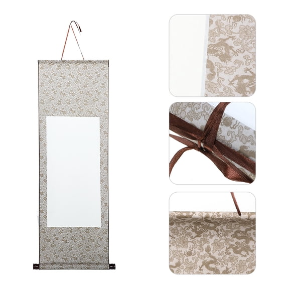 BESTYASH Chinese Scroll Paper Blank Hanging Scroll for Painting Use Premium Rice Paper Brown