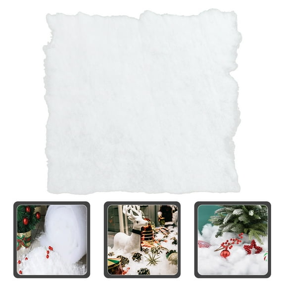 BESTYASH Christmas Village Decoration Prop Artificial Snow Blanket Made of PET and Practical for Crafts White
