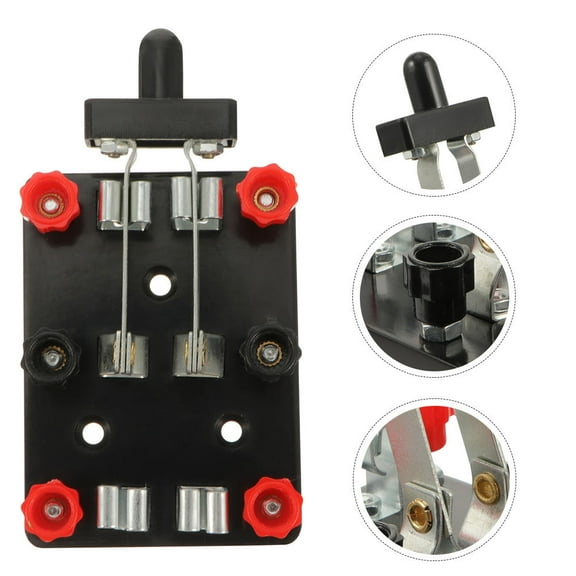 BESTYASH Electric Throw Switch Circuit Experiment Equipment, Black Plastic and Metal, 1 Piece