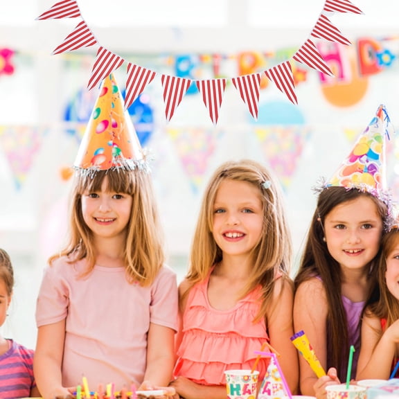BESTYASH Multi-Color Circus Bunting Fan Flag Paper Banner for Carnival and Festive Party Decorations