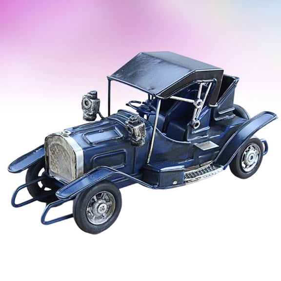 BESTYASH Classic Blue Iron Truck Model with Retro Design for Household Furniture Decor