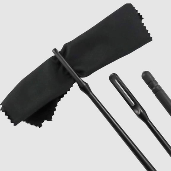 BESTYASH Cleaning Rod for Musical Instrument Flute Piccolo Cleaning Kit Black Plastic