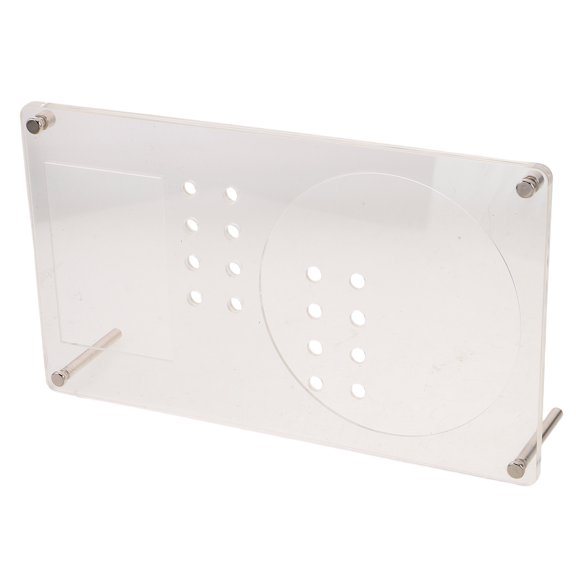 BESTYASH Clear Acrylic Album Holder and Record Player Stand for Stylish Music Display Decor