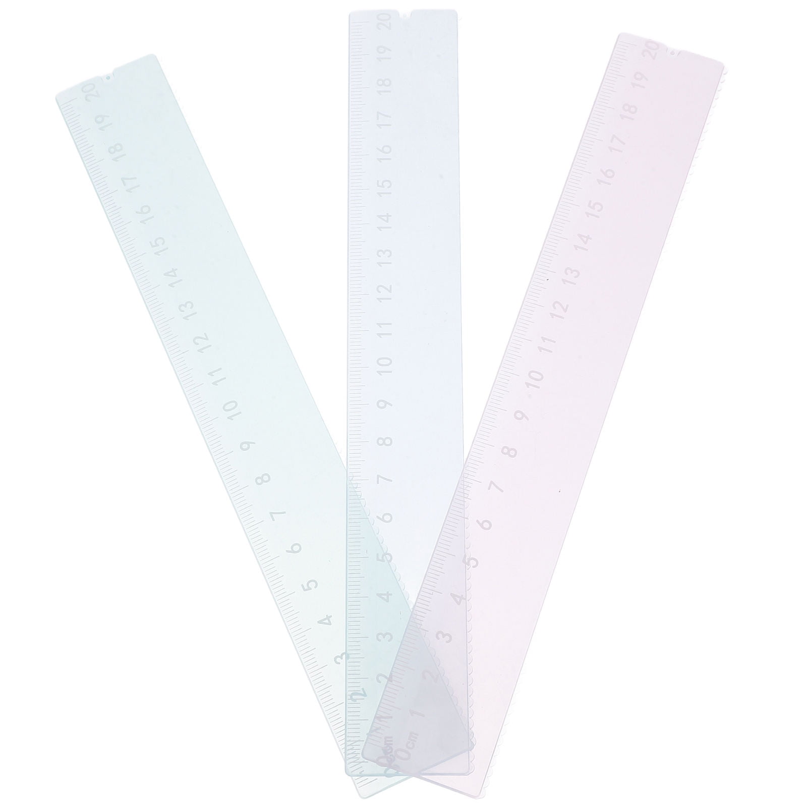 BESTYASH Transparent Acrylic Ruler Set for Students, 3pcs Measuring ...