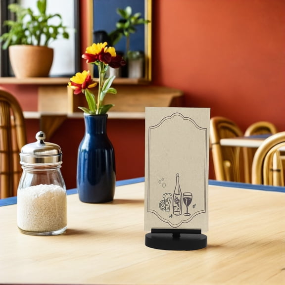 BESTYASH Clear Acrylic Rotating Tabletop Menu Holder Double-Sided Display Stand for Retail and Restaurant Use