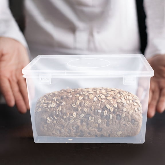 BESTYASH Clear Bread Holder with Dispenser Feature for Convenient Kitchen Counter Storage