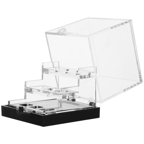 BESTYASH Transparent Multi Tier Acrylic Display Box for Mineral and Rock Storage