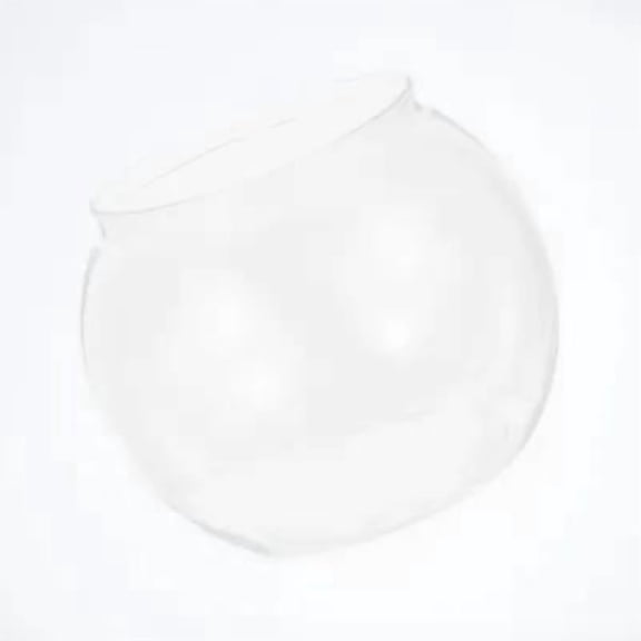BESTYASH Clear Plastic Fish Bowl Small Aquarium Tank for Desk Decoration and Outdoor Placement