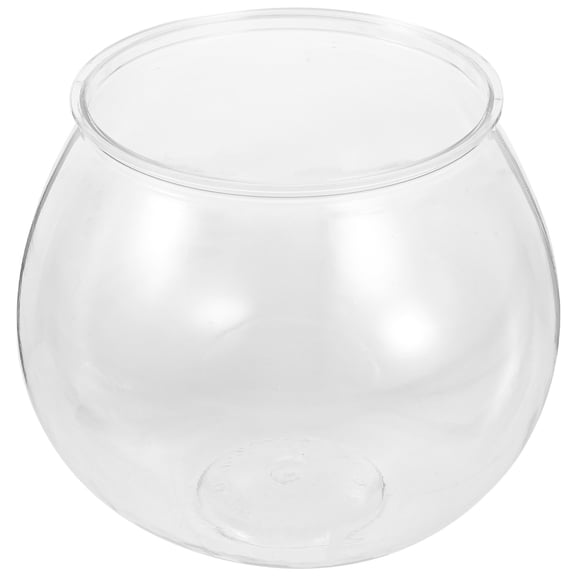 BESTYASH Clear Plastic Fish Bowl Tank with Transparent Round Design for Home and Office Decor