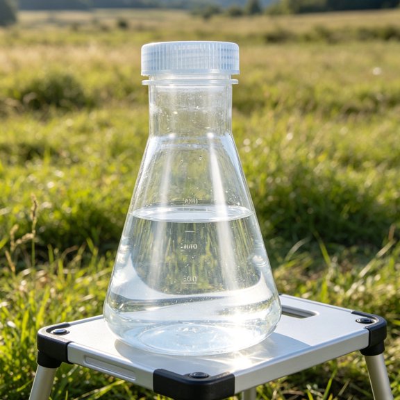 BESTYASH Clear Plastic Lab Conical Flask with Precise Measurement Scale and Heat Resistance
