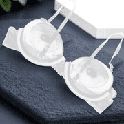 BESTYASH Clear Push-Up Bra with 3/4 Cups, Adjustable Straps, Invisible Design, Lightweight Plastic Material for Comfort
