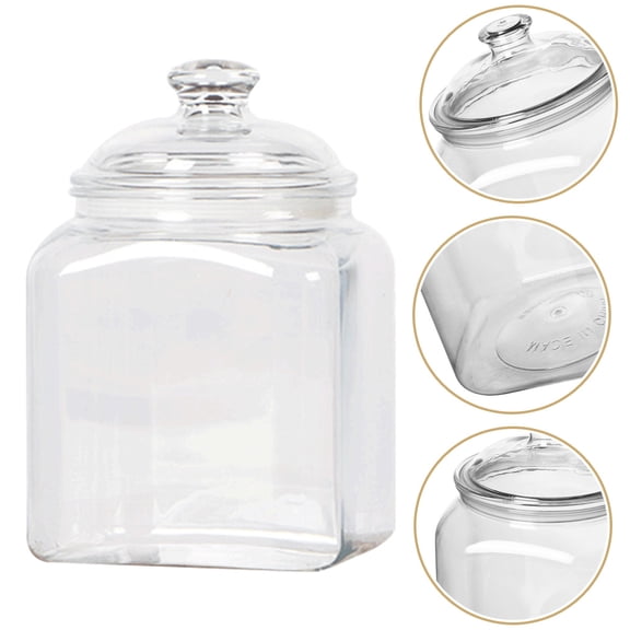 BESTYASH Clear Storage Jar Airtight Plastic For Household Users 1Pcs