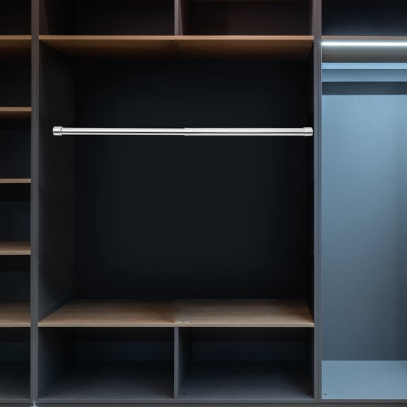 BESTYASH Closet Bar for Hanging Clothes Stainless Steel Adjustable 1Set