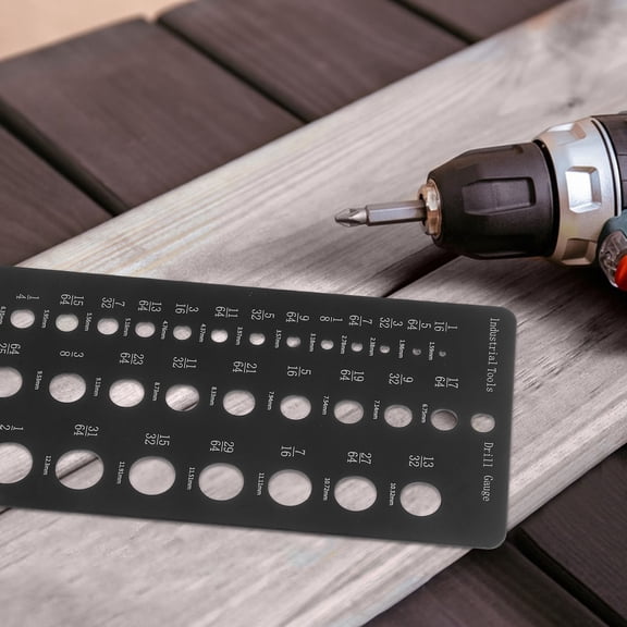 BESTYASH Compact Black Drill Bit Size Gauge with High Accuracy for Versatile Measuring Applications